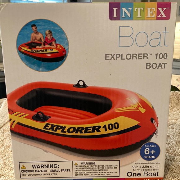 INTEX Explorer 100 Boat Raft Bundle - Picture 2 of 7